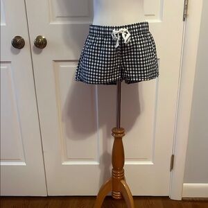 J. Crew Black and White Athletic Shorts with Classic Pattern